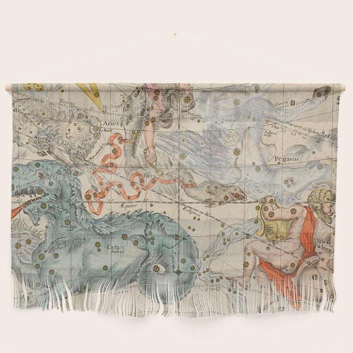 Vintage Celestial & Astrological Map  (1693) Wall Hanging Gallery Image 1