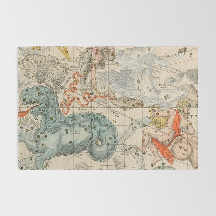 Vintage Celestial & Astrological Map  (1693) Rug Gallery Image 2