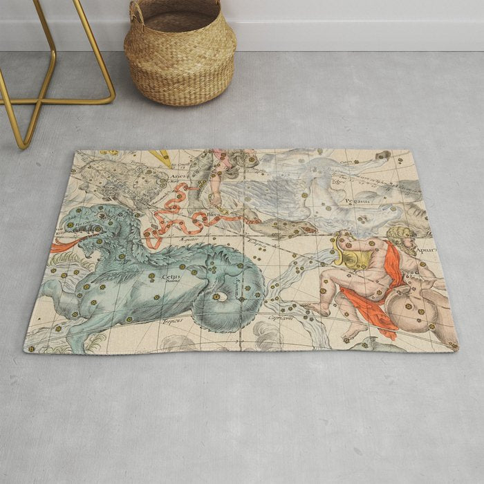 Vintage Celestial & Astrological Map  (1693) Rug Gallery Image 1