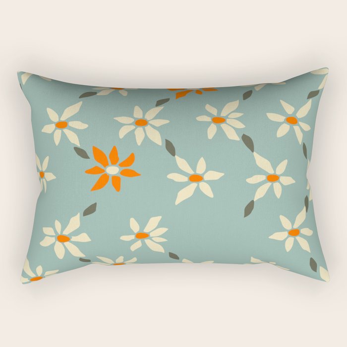 Daily pattern: Retro Flower No.11 Rectangular Pillow Gallery Image 1