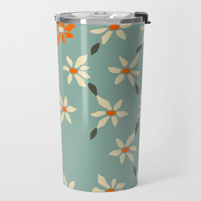 Daily pattern: Retro Flower No.11 Travel Mug Gallery Image 2