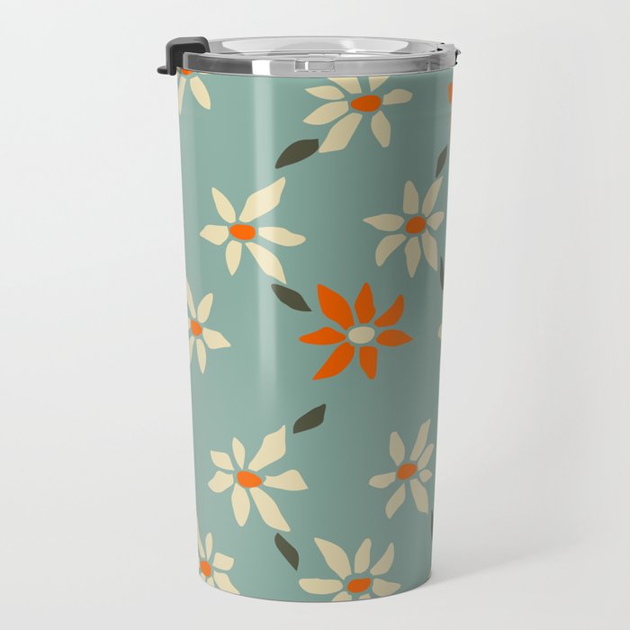 Daily pattern: Retro Flower No.11 Travel Mug Gallery Image 3