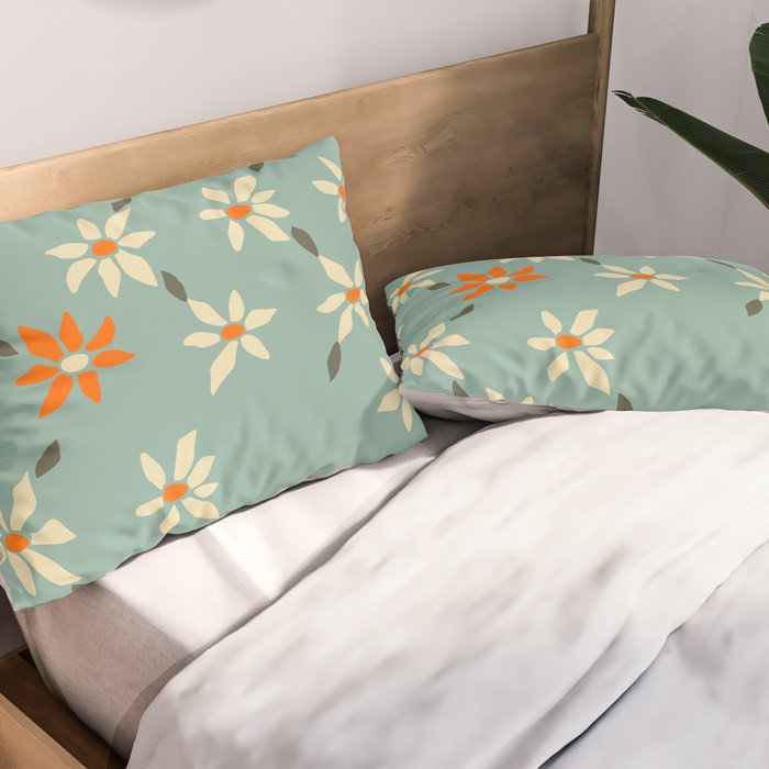 Daily pattern: Retro Flower No.11 Pillow Sham Gallery Image 2