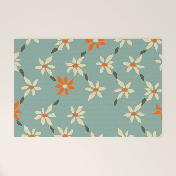 Daily pattern: Retro Flower No.11 Welcome Mat Gallery Image 1