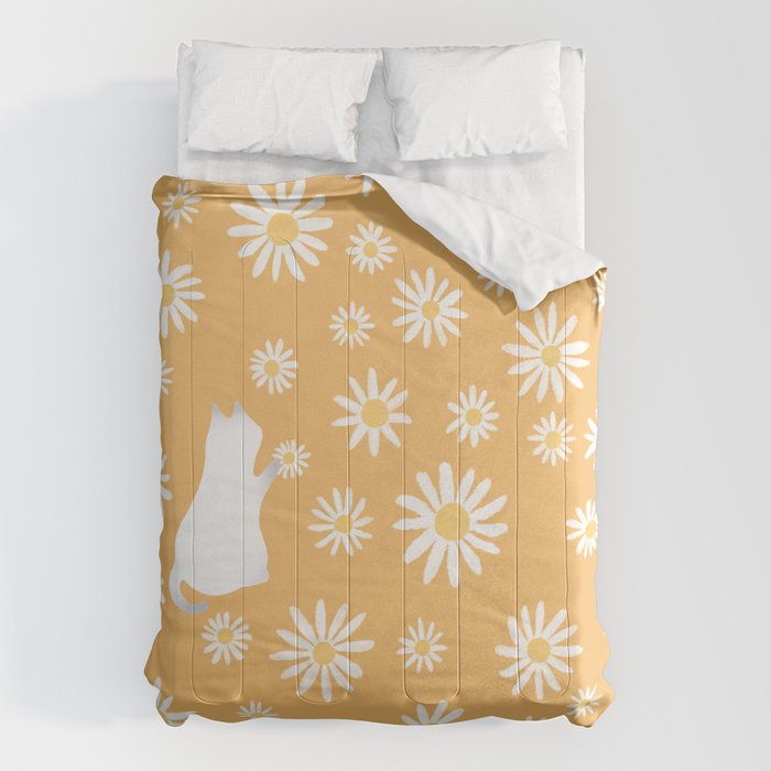 Hidden cat 44 flowers fall  Comforter Gallery Image 6