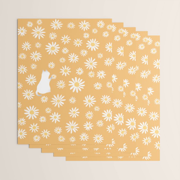 Hidden cat 44 flowers fall  Wrapping Paper Gallery Image 3