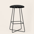 Black and White Lightning Bolt pattern Stool Gallery Image 1