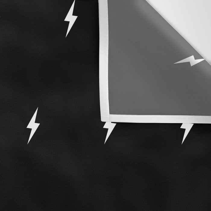 Black and White Lightning Bolt pattern Wall Tapestry Gallery Image 3