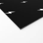 Black and White Lightning Bolt pattern Welcome Mat Gallery Image 2