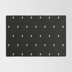 Black and White Lightning Bolt pattern Rug Gallery Image 2