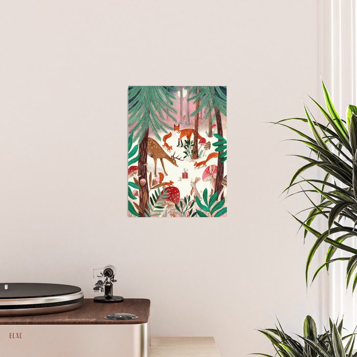 Whimsical woodland enchanted forest animals Poster Gallery Image 2