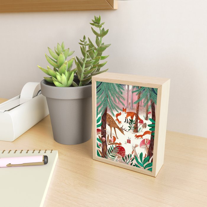 Whimsical woodland enchanted forest animals Mini Art Print Gallery Image 2