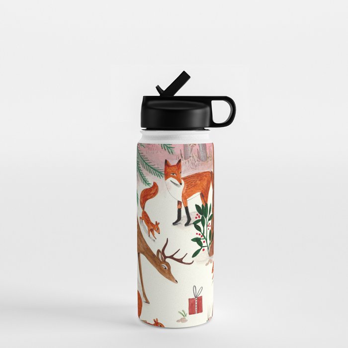 Whimsical woodland enchanted forest animals Water Bottle Gallery Image 1