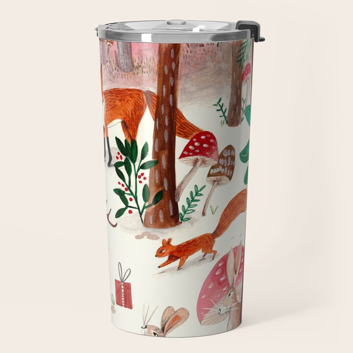 Whimsical woodland enchanted forest animals Travel Mug Gallery Image 2