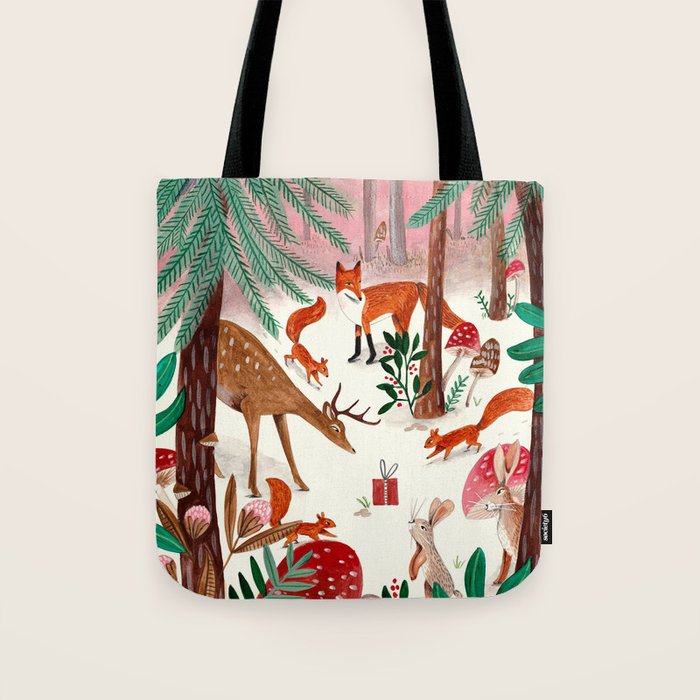 Whimsical woodland enchanted forest animals Tote Bag Gallery Image 1