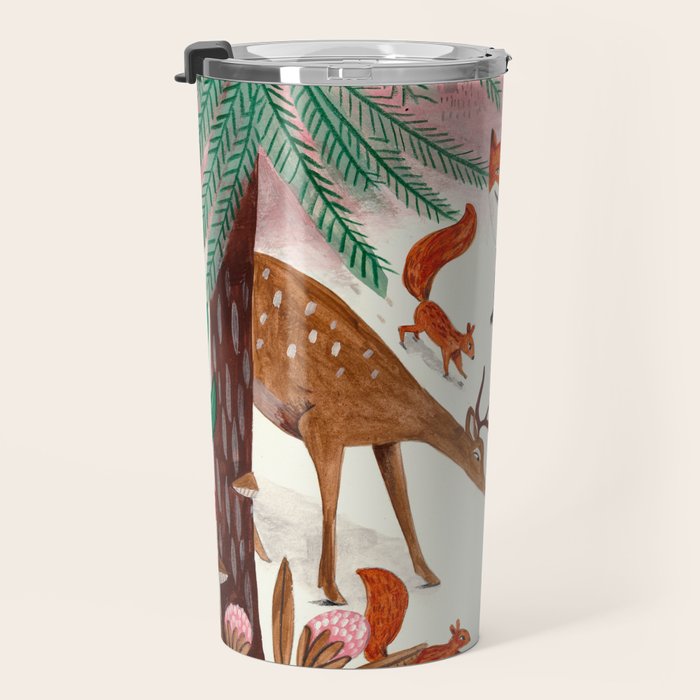 Whimsical woodland enchanted forest animals Travel Mug Gallery Image 3