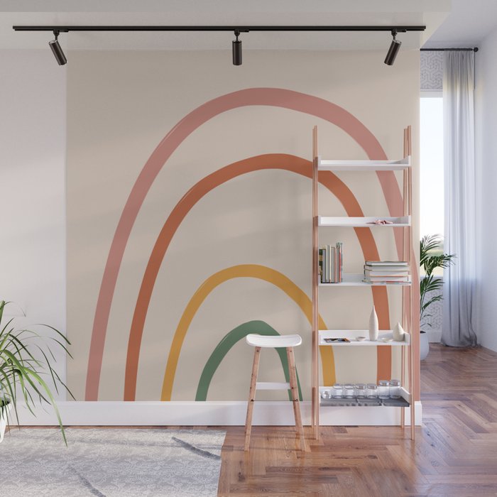 Warm Rainbow Wall Mural Gallery Image 1