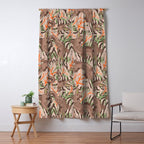 BAZAAR MOCHA GATOR Inspired by PANTONE 17 1230 Mocha Mousse Window Curtain Gallery Image 5