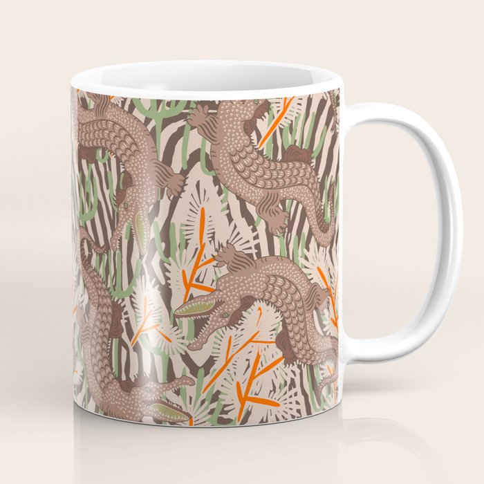 BAZAAR MOCHA GATOR Inspired by PANTONE 17 1230 Mocha Mousse Coffee Mug Gallery Image 1