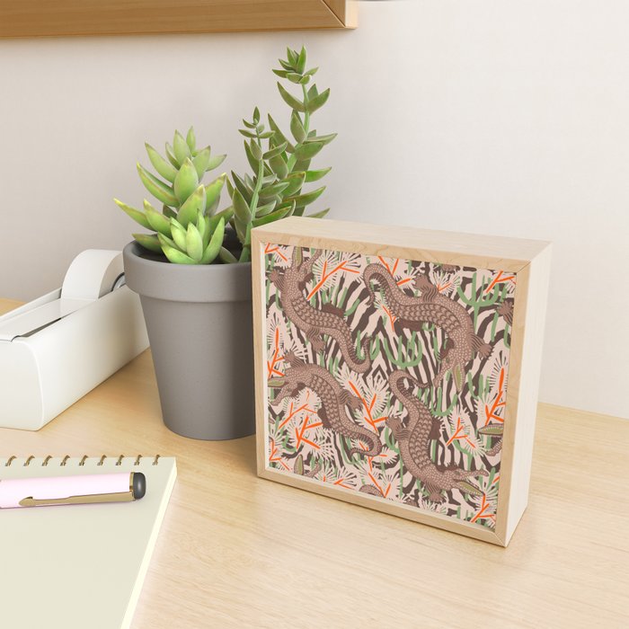 BAZAAR MOCHA GATOR Inspired by PANTONE 17 1230 Mocha Mousse Mini Art Print Gallery Image 2