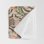 BAZAAR MOCHA GATOR Inspired by PANTONE 17 1230 Mocha Mousse Throw Blanket Gallery Image 3