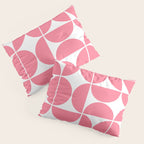 Mid Century Modern Geometric 04 Pink Pillow Sham Gallery Image 3
