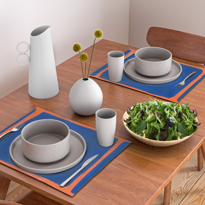 Colourful Field Orange And Blue Placemat Gallery Image 2