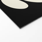 Mid Century Modern Organic Abstraction 235 Black and Ivory White Welcome Mat Gallery Image 2