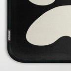Mid Century Modern Organic Abstraction 235 Black and Ivory White Laptop Sleeve Gallery Image 3