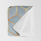 Golden Gradient Cubes Throw Blanket Gallery Image 3