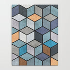 Colorful Concrete Cubes - Blue, Grey, Brown Notebook Gallery Image 4