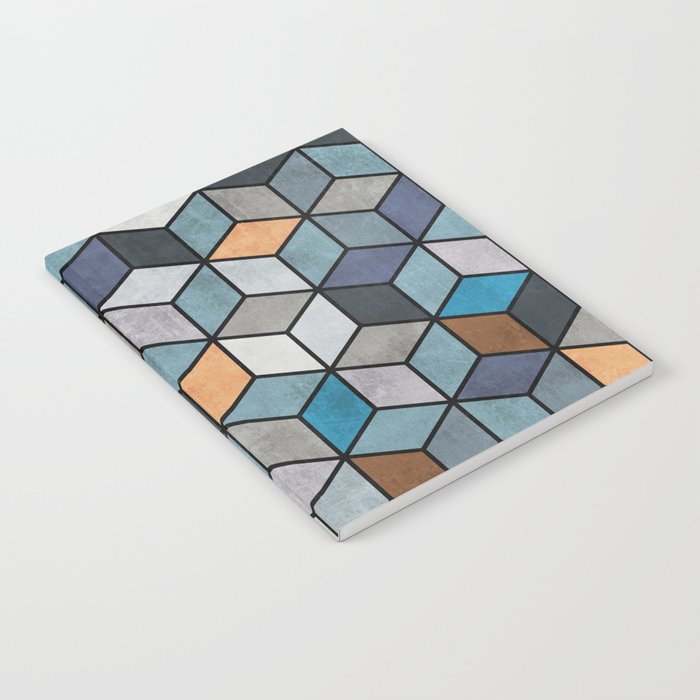 Colorful Concrete Cubes - Blue, Grey, Brown Notebook Gallery Image 2
