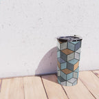 Colorful Concrete Cubes - Blue, Grey, Brown Travel Mug Gallery Image 4