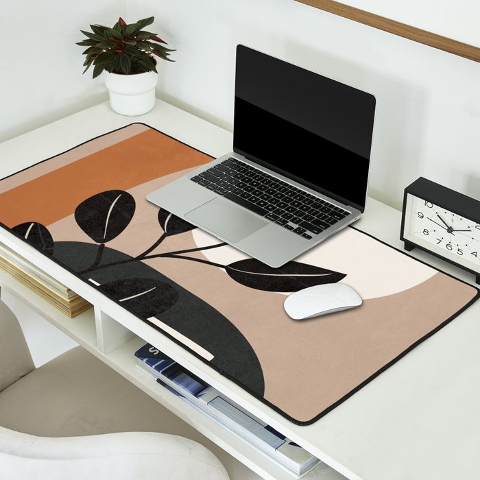 Modern Abstract Minimal Shapes Branches Art 9 Desk Mat Gallery Image 2