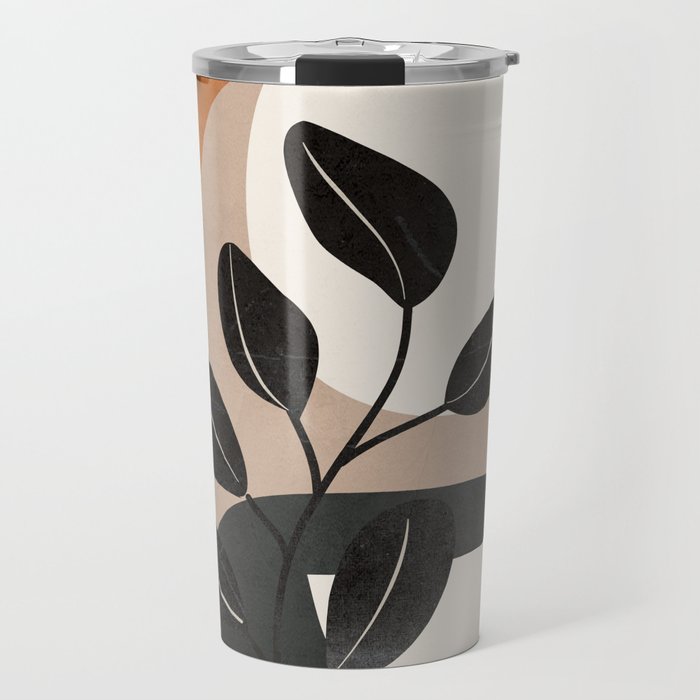 Modern Abstract Minimal Shapes Branches Art 9 Travel Mug Gallery Image 1