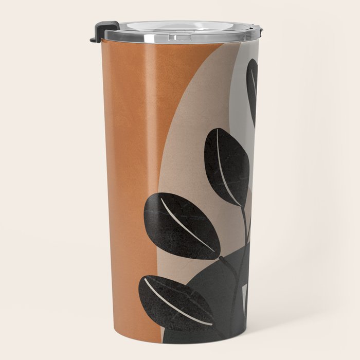 Modern Abstract Minimal Shapes Branches Art 9 Travel Mug Gallery Image 3