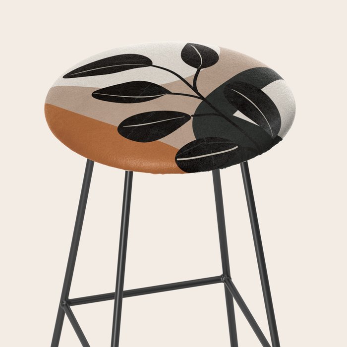 Modern Abstract Minimal Shapes Branches Art 9 Stool Gallery Image 2