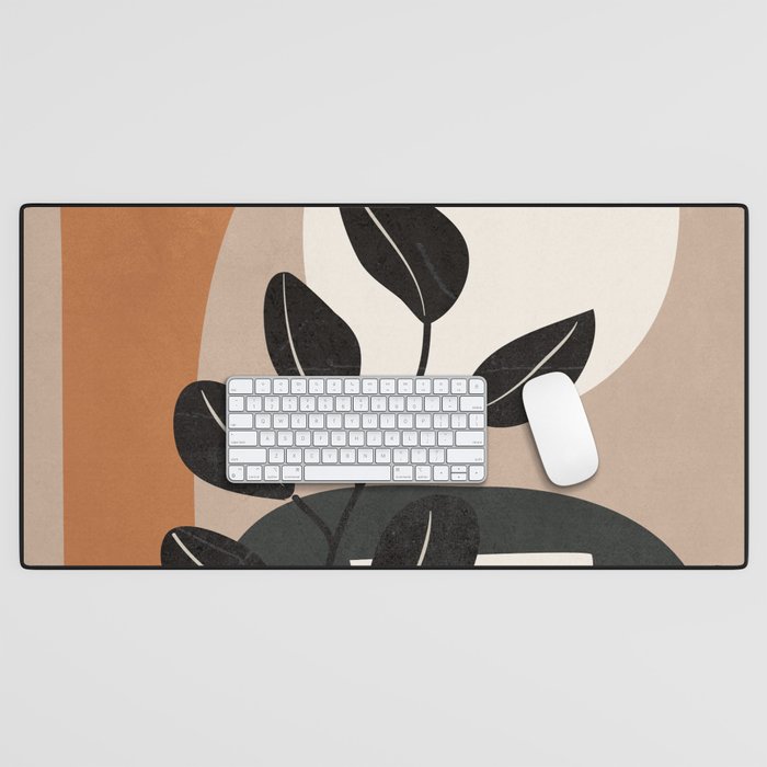 Modern Abstract Minimal Shapes Branches Art 9 Desk Mat Gallery Image 1