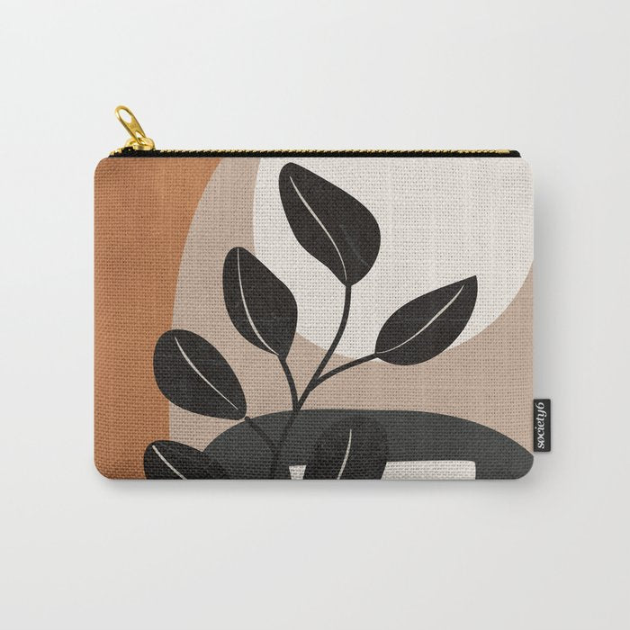 Modern Abstract Minimal Shapes Branches Art 9 Carry All Pouch Gallery Image 1