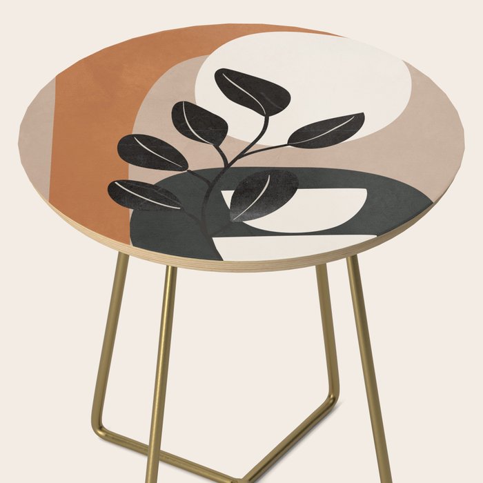 Modern Abstract Minimal Shapes Branches Art 9 Side Table Gallery Image 2