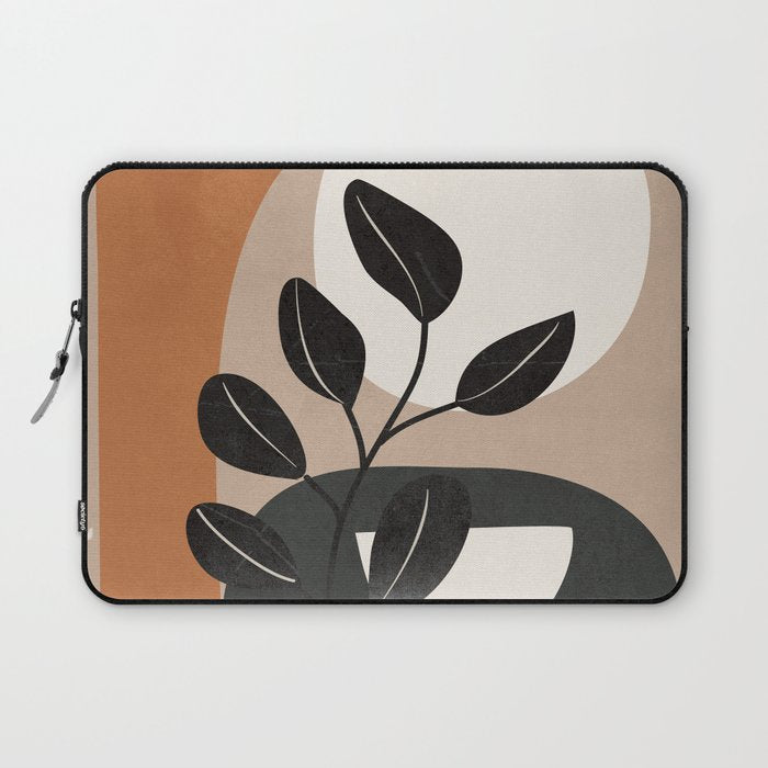 Modern Abstract Minimal Shapes Branches Art 9 Laptop Sleeve Gallery Image 1