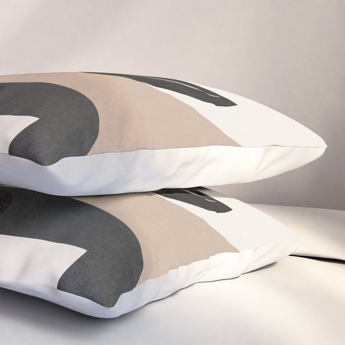 Modern Abstract Minimal Shapes Branches Art 9 Pillow Sham Gallery Image 3