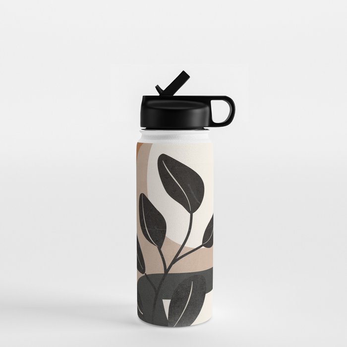 Modern Abstract Minimal Shapes Branches Art 9 Water Bottle Gallery Image 1