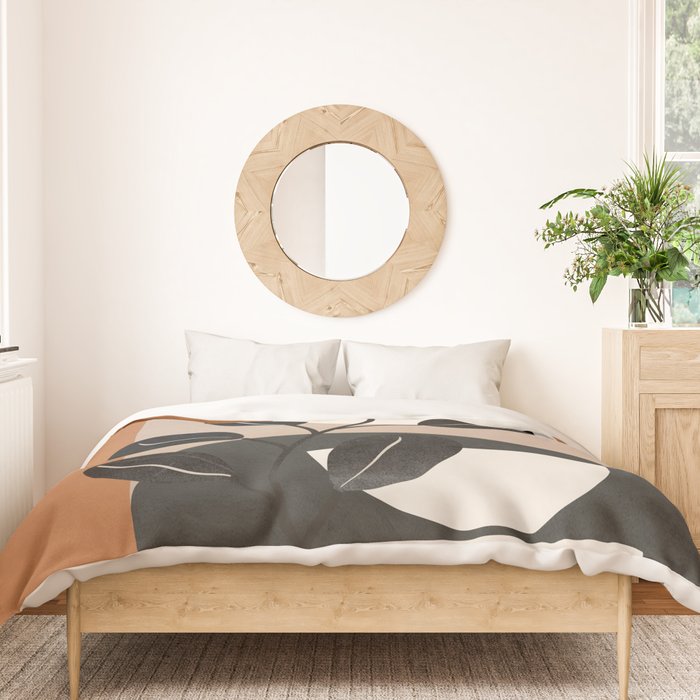 Modern Abstract Minimal Shapes Branches Art 9 Duvet Cover Gallery Image 3