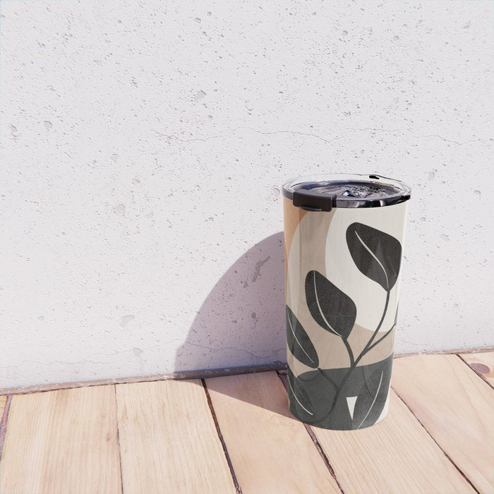 Modern Abstract Minimal Shapes Branches Art 9 Travel Mug Gallery Image 4