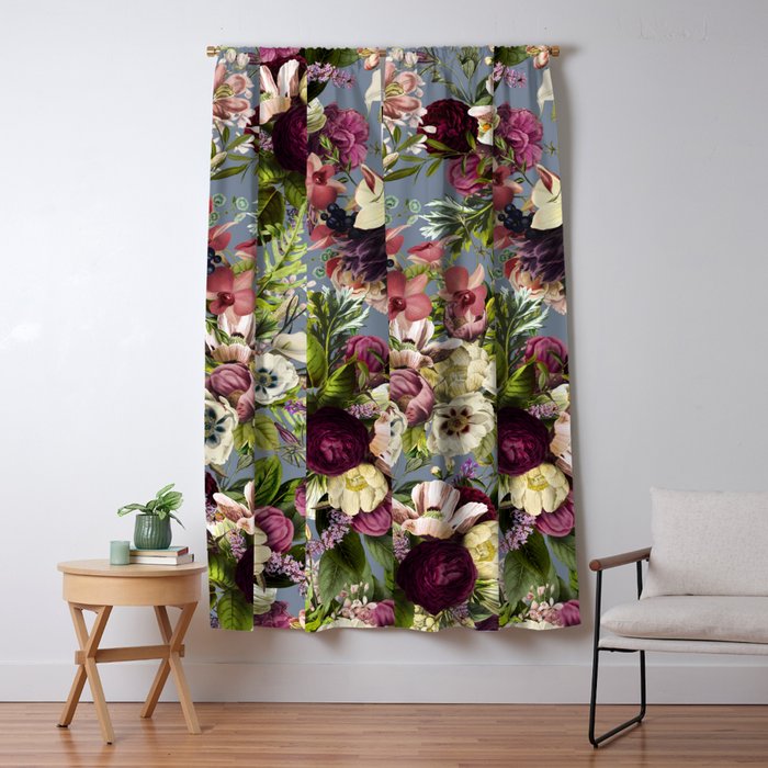 Modena Vintage Florals Window Curtain Gallery Image 5