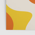 Happy Flower Retro 60s 70s Vibe Orange Yellow Cream Poster Gallery Image 3