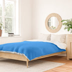 Blue Solid Color Bright Vivid Bold Accent Duvet Cover Gallery Image 2