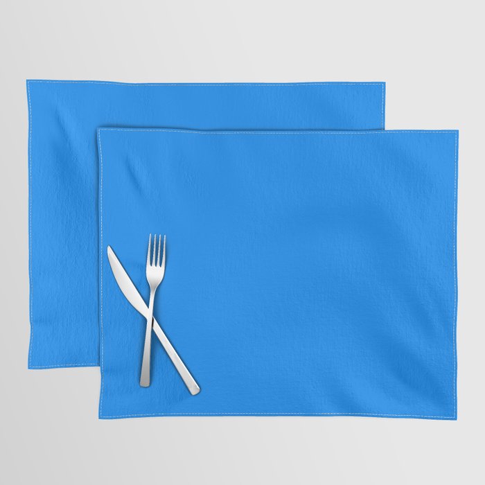 Blue Solid Color Bright Vivid Bold Accent Placemat Gallery Image 1