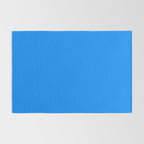 Blue Solid Color Bright Vivid Bold Accent Rug Gallery Image 2